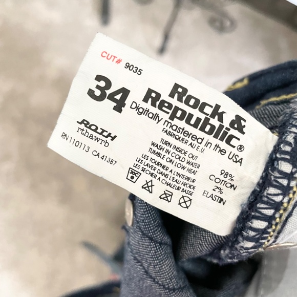 Rock & Republic Rainbow Roth Jeans Size 34 - Picture 6 of 6